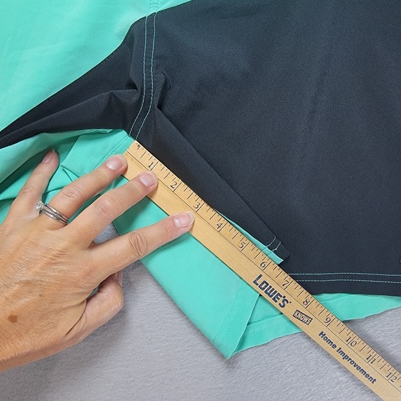 Vtg OP Ocean Pacific Swim Shorts Womens Junior 17 Neon Beach Retro Colorblock - Picture 12 of 13